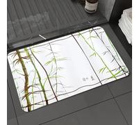 DALEXHM Tappetino da Bagno 50x80 cm,Una scena con rami di bambù nello stile della pittura a inchiostro cinese,Antiscivolo,Morbido Assorbente, in Microfibra,Lavabile in Lavatrice,per Vasca,Doccia