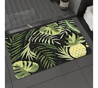 DALEXHM Tappetino da Bagno 60x100cm,Bellissimo ed elegante motivo vettoriale alla moda con elementi tropicali rica,Antiscivolo,Morbido Assorbente, in Microfibra,Lavabile in Lavatrice,per Vasca,Doccia
