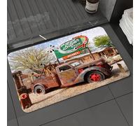 DALEXHM Tappetino da Bagno 60x100cm,Camion agricolo d'epoca, auto d'epoca retrò e vecchiegne nella città di campag,Antiscivolo,Morbido Assorbente, in Microfibra,Lavabile in Lavatrice,per Vasca,Doccia