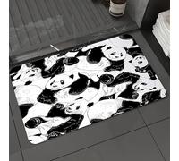 DALEXHM Tappetino da Bagno 60x100cm,Modello senza cuciture con due panda molto vicini tra loro. Illustrazione vett,Antiscivolo,Morbido Assorbente, in Microfibra,Lavabile in Lavatrice,per Vasca,Doccia