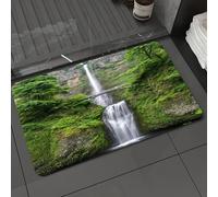 DALEXHM Tappetino da Bagno 60x100cm,Set, Cascate di Gran Burrone, Cascata Multnomah, Oregon con Sentiero degli El,Antiscivolo,Morbido Assorbente, in Microfibra,Lavabile in Lavatrice,per Vasca,Doccia