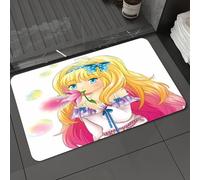 DALEXHM Tappetino da Bagno 60x100cm,Una graziosa ragazza fantasy soffia bolle di sapone da un disegno floreale in,Antiscivolo,Morbido Assorbente, in Microfibra,Lavabile in Lavatrice,per Vasca,Doccia