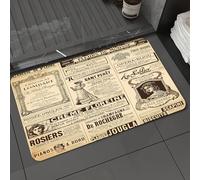 DALEXHM Tappetino da Bagno 60x100cm,Vecchie pagine di giornale con pubblicità e moda d'epoca.,Antiscivolo,Morbido Assorbente, in Microfibra,Lavabile in Lavatrice,per Vasca,Doccia
