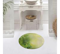 DALEXHM Tappetino da Bagno 60x60 cm,Bambù, immagine rinfrescante di rami di bambù verde chiaro,Antiscivolo,Morbido Assorbente, in Microfibra,Lavabile in Lavatrice,per Vasca,Doccia