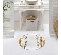 DALEXHM Tappetino da Bagno 60x60 cm,Decorazioni in bambù, bambù calma la tua mente rallenta zen rilassa stile arti,Antiscivolo,Morbido Assorbente, in Microfibra,Lavabile in Lavatrice,per Vasca,Doccia