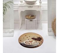 DALEXHM Tappetino da Bagno 60x60 cm,Italiano Caffè Marrone Tazza Caffè Amore Cuore Disegno Latte Primo Piano Cibo,Antiscivolo,Morbido Assorbente, in Microfibra,Lavabile in Lavatrice,per Vasca,Doccia