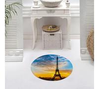 DALEXHM Tappetino da Bagno 60x60 cm,Torre Eiffel, vista dell'alba della capitale della Torre Eiffel,Antiscivolo,Morbido Assorbente, in Microfibra,Lavabile in Lavatrice,per Vasca,Doccia