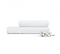 Dalfilo Set Asciugamani Bagno Viso e Bidet, in Spugna di Cotone, 500 gr/mq, Coppia Asciugamani Bagno, Morbido, Delicato sulla Pelle, Made in Italy, 60x100 cm + 40x60 cm, Resistente ai Lavaggi, Bianco