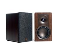 DALI KUPID - Altoparlante HiFi compatto e passivo di alta qualità, design a 2 vie, con woofer da 4,5" e tweeter da 1", supporto da parete incluso (coppia) - noce scuro