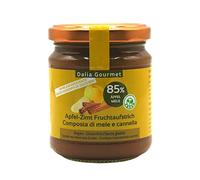 Dalia Gourmet - Composta con 85% di Frutta 1x220g | Senza aggiunta di zuccheri con ERITRITOLO - STEVIA | Prodotto artigianale italiano | Senza Glutine (Mela - Cannella)
