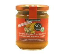 Dalia Gourmet - Composta con 85% di Frutta 1x220g | Senza aggiunta di zuccheri con ERITRITOLO - STEVIA | Prodotto artigianale italiano | Senza Glutine (Arancio - Zenzero)