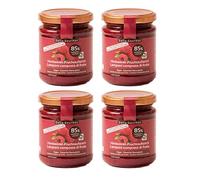 Dalia Gourmet - Composta con 85 % di Frutta | Senza aggiunta di zuccheri con ERITRITOLO - STEVIA | Prodotto artigianale italiano | 4 pezzi da 220 g (Lamponi)