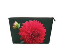 Dalia rossa, Borsa per il trucco Borsa per cosmetici Borsa da toilette da viaggio portatile Borsa da toilette