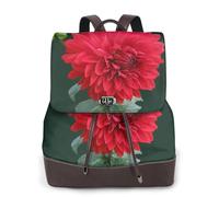 Dalia rossa,Zaino da donna, impermeabile, leggero, in pelle PU, alla moda, da viaggio