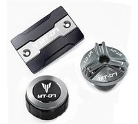DALIDAK Adatto for Yamaha MT07 MT 07 Mt-07 FZ07 2014-2021 2022 Accessori Coperchio serbatoio olio liquido freni anteriore e posteriore Coperchio serbatoio di stoccaggio liquido(Three A set titanium)