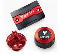 DALIDAK Adatto for Yamaha MT07 MT 07 Mt-07 FZ07 2014-2021 2022 Accessori Coperchio serbatoio olio liquido freni anteriore e posteriore Coperchio serbatoio di stoccaggio liquido(Three A set red)