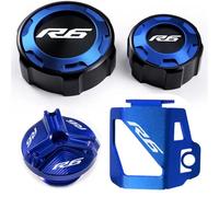DALIDAK Adatto for YAMAHA YZFR6 YZF-R6 YZF R6 2010-2023 R 6 Accessori Coperchio serbatoio olio liquido freni anteriore e posteriore Coperchio serbatoio di stoccaggio liquido(A set blue)