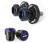 DALIDAK For YAMAHA YZF R1/S/M R3 R6 R7 R9 R25 R125 YZFR1 YZFR3 YZFR6 YZFR7 YZFR9 Bobine for forcellone for motocicletta Supporto scorrevole Cappucci for valvole pneumatici(Combo Blue-B)