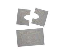 Dalila Casa Tappeto Bagno Torino (Grigio, Set 3 Pezzi)