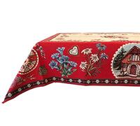 Dalila Casa Tovaglia Copritavolo in Gobelin Jacquard Natale Cinigliato Vari Disegni (Dis. n 14, Mis. 140x240 cm)