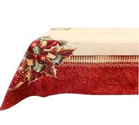 Dalila Casa Tovaglia Copritavolo in Gobelin Jacquard Natale Cinigliato Vari Disegni (Dis. n 7, Mis. Tovaglia 140x180 cm)