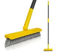 DALIPER 2 in 1 Spazzola per Fughe con Manico Lungo 127 cm, Spazzola A Forma Di V Per La Pulizia Della Linea Di Fughe,Scrubber per Pulisci Fughe,Spazzola Girevole A 180° Per Pulisci Fughe Piastrelle.