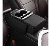 DALIUZEHUI Cuscino per Bracciolo Auto per VW Passat B6 / B7 Alltrack/Variant/Kombi, Copertura per Console Centrale Auto Pelle PU Cuscino Protettivo per Box Bracciolo,Black A