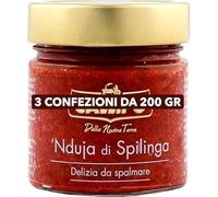 Dalla Nostra Terra 'Nduja di Spilinga, Delizia da Spalmare, Salume Calabrese Piccante, 3 Confezioni da 200 gr, Scadenza 2028