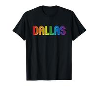 Dallas City Gay Pride Arcobaleno Word Design Maglietta