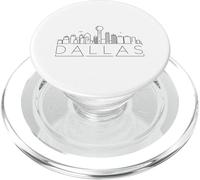 Dallas, orizzonte, grafico, uomo, donna, paesaggio urbano di Dallas PopSockets PopGrip per MagSafe