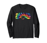 Dallas Texas Groovy Tie Dye 70s Inspired Vintage Vibes Maglia a Manica