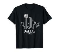 Dallas Texas Minimalist City Skyline Travel Souvenir Maglietta