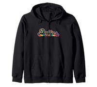 Dallas Tie Dye Vintage Inspired 60s 70s Throwback Retro Vibe Felpa con Cappuccio