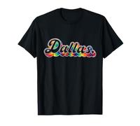 Dallas Tie Dye Vintage Inspired 60s 70s Throwback Retro Vibe Maglietta