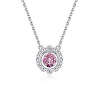 dalle collane Fine Gioielli 925 in Argento Che batte la Collana a Sospensione per Donne Rosa