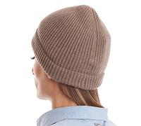 DALLE PIANE CASHMERE Cappello a Maglia Inglese Donna 100% Cashmere | Coste elastiche che si adattano alla testa senza stringere, 23 x 22 cm, filo ritorto a due capi, non pizzica sulla fronte