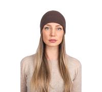 DALLE PIANE CASHMERE Cappello a Maglia Inglese Donna 100% Cashmere | Coste elastiche che si adattano alla testa senza stringere, 23 x 22 cm, filo ritorto a due capi, non pizzica sulla fronte