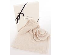 DALLE PIANE CASHMERE Coperta Neonato con Bordo 100% Cashmere - Beige