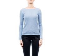 DALLE PIANE CASHMERE - Girocollo 100% Cashmere, Made in Italy - Donna, Colore: Cielo, Taglia: XL