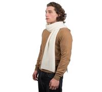 DALLE PIANE CASHMERE Sciarpa a Coste Uomo 100% Cashmere | Maglia inglese a rilievi verticali, spessore ed elasticità, non pizzica, filo ritorto a due capi, 180 x 24 cm