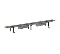 DALLMER caniveau de douche CeraLine PLAN F 1800mm, DN 50 Hauteur totale 90mm, 524553, 524553