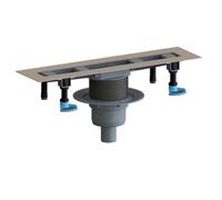 DALLMER caniveau de douche CeraLine vertical F, 700mm, DN 50 hauteur 110mm, 521620, 521620