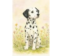 Dally Valley - Watercolour Dalmatian Notebook for Dog Lovers: Elegant Dalmatian Journal with Pastel Flower Design - Great Gift for Animal Lovers