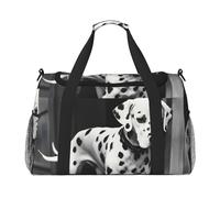 Dalmata 1 stampa bagaglio a mano per donne uomini spalla Weekender Crossbody Bag per Yoga Viaggi Must Haves, nero, Taglia unica