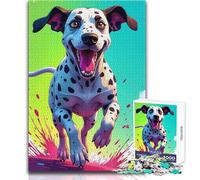 Dalmata che corre con Splash 1000 puzzle per lo sviluppo cognitivo, gioco divertente, speciale, regalo di festa premuroso, dimensioni 50x75cm