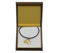 Dalmata - Placcato Oro Collana Con Uno Cane IN Una Scatola Art Dog