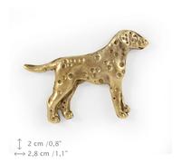 Dalmata (silhouette), spilla rivestita d’oro, alta qualità Art Dog IT