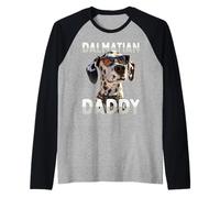 Dalmatian Daddy Cani papà Festa del papà Dad Dalmata Maglia con Maniche Raglan