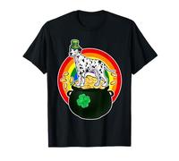 Dalmatian Dog Lucky Charm Shamrock Funny St Patricks Day Maglietta