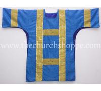 Dalmatica Blu Casula Con Deacon's Ha Rubato E Maniple Foderato, Dalmatica Casula